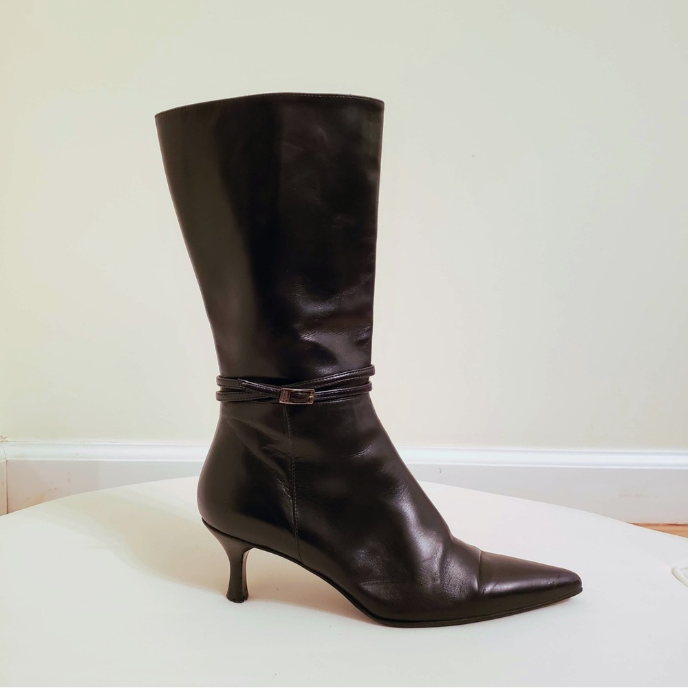 [SOLD] Hugo Boss Black Leather Calf Boots